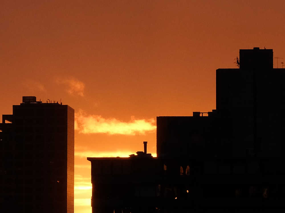 Abstract sunset, downtown Seattle.