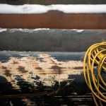 Wired pipe, Juneau waterfront.