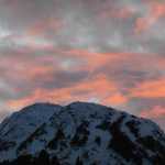 Saddle Mountain is shown against a golden sunset on Dec. 18.