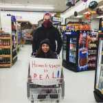 Lena Okasha, an Egyptian exchange student at Juneau-Douglas High School, participated in the school's sleep out to raise awareness of homelessness. She's pictured here with a friend.