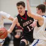 Juneau-Douglas High School plays Thunder Mountain High School at TMHS on Friday. JDHS won 66-47.