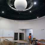 The Science on a Sphere, a global display system that uses computers and video projectors to display planetary data onto a six foot diameter sphere, now has a purpose-built room of it's own at the Alaska State Library, Archives, and Museums building.