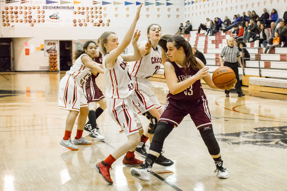 The Kings' Courtney Kemble isn't about to loose that ball.
