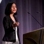 Maeva Ordaz, the 2015 National Poetry Out Loud Champion, performs during the 2016 Governor's Awards for the Arts & Humanities held at the Juneau Arts & Culture Center in Juneau on Jan. 28.