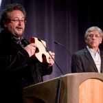 Individual Artist Award winner Patrick Garley speaks during the 2016 Governor's Awards for the Arts & Humanities held at the Juneau Arts & Culture Center in Juneau on Jan. 28.
