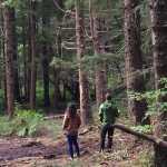 Leah Wagner and Nick Schlosstein stand on their land, the old Charles Anway homestead, in Haines. They spent the last few seasons clearing and building a yurt, and plan to offer Alaska-grown and Alaska-adapted seed varieties by the 2017 growing season.