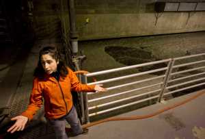 Marissa Capito, an engineering assistant at the Mendenhall Water Treatment Plant, gives a tour of the facility in November. A new dryer will be located at the plant to process biosolids.