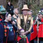 Hoonah residents and Huna Indian Association tribal members gave speeches and sang during the April 2014 groundbreaking ceremony at Glacier Bay.