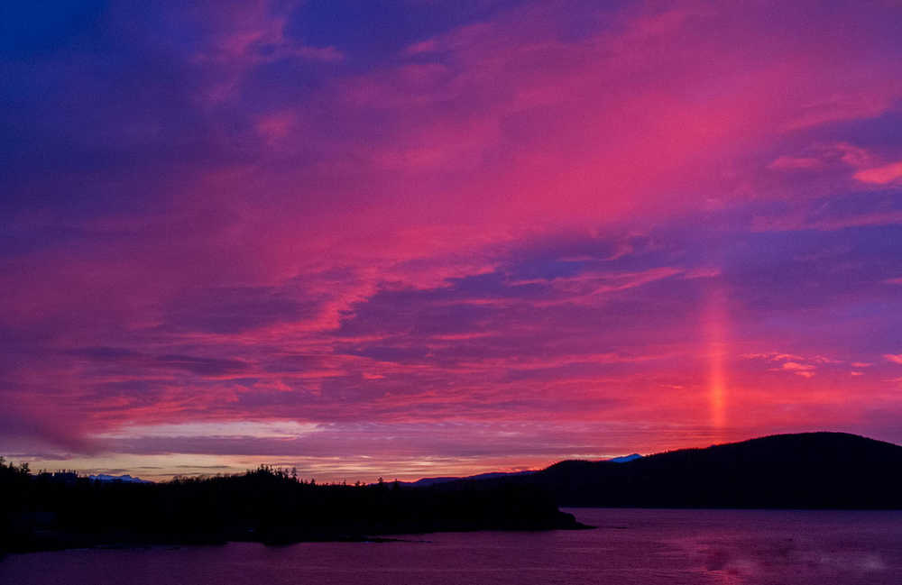A memorable sunset over Lena Point.