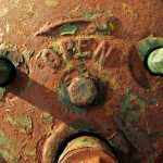 Open face shows a rusty fire hydrant.