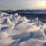 Ice gnomes frozen at the top of the east ridge at Eaglecrest. (Photo by Eric Olsen)