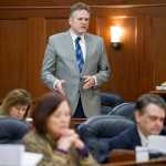 Sen. Mike Dunleavy, R-Wasilla, speaks Friday in support of his bill, SB 89, that would prohibit a school district from contracting with an abortion services provider or allowing them to furnish course materials or instruction concerning sexuality or sexually transmitted diseases. The bill passed on a 11-7 vote.