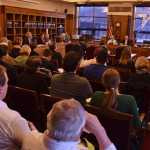 Juneau residents fill the Alaska House FInance committee room at 4:30 p.m. Monday, Feb. 29, 2016 as the committee hears testimony on the state budget.