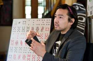 Rico Worl talks opening his new shop in May 2014 which feature his designs based on Southeast Alaska Indian culture.