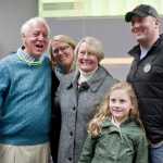 Ken Koelsch celebrates with his wife, Marian, daughter, Amber, son, Karter, and granddaughter, Kaylee, 8, after wining the mayoral election over Karen Crane on Tuesday.