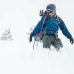 Rob Cadmus snowboards through knee-deep snow at the top of the Eaglecrest Ski Area on Wednesday.