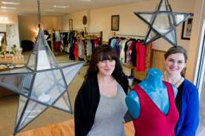 Sisters Sara Caluder, left, and Frances Jones have opened up their women's clothing shop on Seward Street.