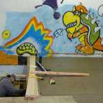 Carpenters in Action begin renovation Saturday morning at the Juneau Skate Park.