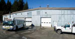 A Capital City bus starts its daily route from the bus barn at 10099 Bentwood Place on Thursday. The maintenance facility will be under going a $4 million upgrade this summer.