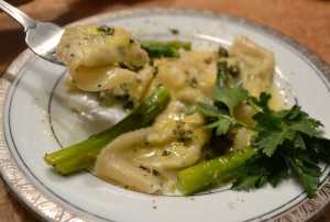 Herb ravioli