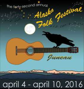 The 2016 Alaska Folk Festival poster, created by artist SueAnn Randall.