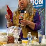 Helen Watkins shares her knowledge of seal, salmon and seaweed during the 2013 Edible Art of Place at the University of Alaska Southeast April 2013.