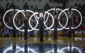 The JDHS Dance team performs the Light March Friday at the Juneau-Douglas High School gym during "Showtime," the team's annual end of season show, on Friday and Saturday.
