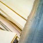 Brent and Annette Cole unearthed a spruce while building a new facility for their company. Once exposed to the air the blonde wood began to turn a brilliant blue. They sent a sample off to be carbon dated, and it turns out the tree is about 2800 years old. Alaska Specialty Woods sells this wood in their "Ancient Sitka Line." Photo Bethany Goodrich, 2014.