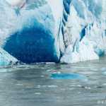 Brilliant blue ice on the Mendenhall glacier just seconds after it calved.