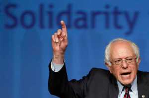 Democratic presidential candidate, Sen. Bernie Sanders, I-Vt. speaks during a campaign stop, Thursday, April 7, 2016, at the Pennsylvania AFL-CIO Convention in Philadelphia. (AP Photo/Matt Rourke)