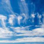 Wind-swept clouds float by. Photo by Kerry Howard.