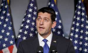 House Speaker Paul Ryan of Wis. speaks to reporters at the Republican National Committee on Capitol Hill in Washington, ruling himself out of the Republican presidential race once and for all. The statement comes after weeks of speculation that Ryan could emerge as the GOP nominee if there's a contested Republican convention.  (AP Photo/J. Scott Applewhite)