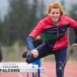 Senior Naomi Welling works on hurdle drills at the Thunder Mountain High School track practice on Tuesday.