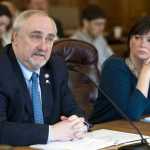 Rep. Craig Johnson, R-Anchorage, left, and House Majority Leader Rep. Charisse Millett, R-Anchorage, introduce their bill, HB 379, to the House Finance Committee at the Capitol on Thursday. The bill would eliminate pay increases for certain state employees.