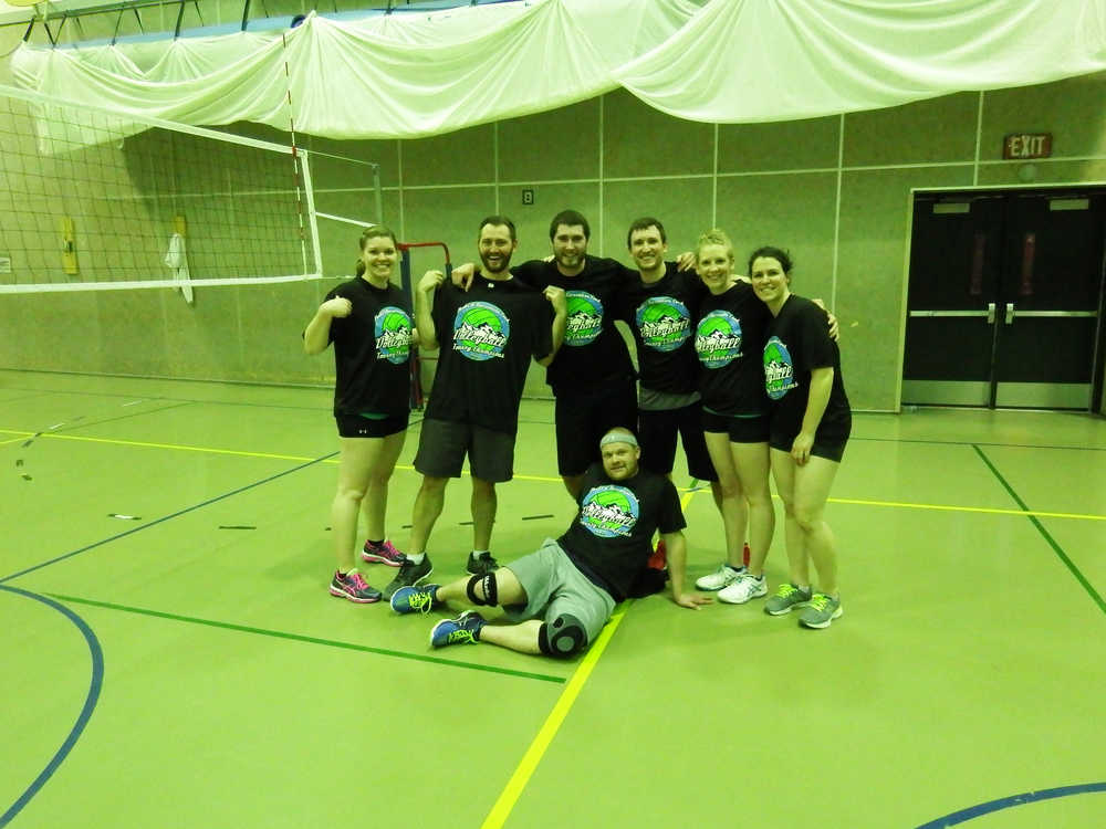 Valley Medical wins over Sideout in two matches for the Division 1 Coed Volleyball Tournament Championship.