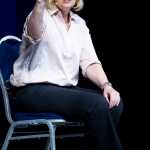 Pillars of America speaker Tiana Tozer tells her story of being hit by an drunken driver when she was 20, at Centennial Hall on Wednesday. Tozer went on to medal at the 1992 and 1996 Paralympics as a member of the Women's Basketball Team. Tozer was the second speaker in the series hosted by the Juneau Glacier Valley Rotary Club. Warren Moon is the last speaker in the series on Wednesday, May 4.