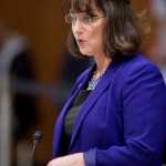 Rep. Lora Reinbold, R-Eagle River, speaks against the crime bill during the House's floor session in the Terry Miller Building on Thursday.