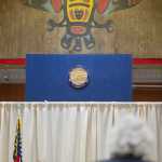 Speaker of the House Mike Chenault, R-Nikiski, listens to Rep. David Guttenberg, D-Fairbanks, during debate on the crime bill during the House's floor session in the Terry Miller Building on Thursday.