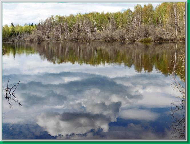 Ballaine Lake reflections in Fairbanks.