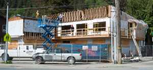 Jason Bauer and Jeremy Clifton have bought the building at Glacier Avenue and 12 Street formerly the home of Blockbusters. The building is being converted into two retail units on the first floor and three upscale apartments on the second.