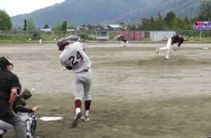 JDHS' Bryce Swofford delivers a pitch against the Ketchikan Kings on Thursday during the Region V baseball tournament held in Petersburg.