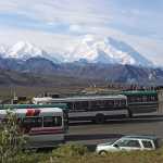 In this 2015 file photo, the Eielson Visitor Center, a popular attraction inside the Denali National Park & Preserve, is shown. In this 2015 file photo, a Denali National Park and Preserve ranger ensures photographers stay a safe distance from wildlife. Denali and Yellowstone plan to survey visitors about their experiences this summer, hoping the responses will provide insight on what limitations visitors might accept.