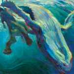 A painting by Juneau Artists Gallery June featured artist Lue Isaac.