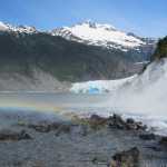 In this May 23 photo, the Mendenhall Glacier and Nugget Falls are shown.