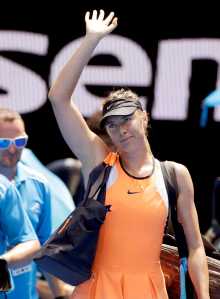 FILE  - In this Tuesday, Jan. 26, 2016 file photo, Maria Sharapova of Russia waves as she leaves Rod Laver Arena following her quarterfinal loss to Serena Williams of the United States at the Australian Open tennis championships in Melbourne, Australia. Sharapova has been suspended for two years by the International Tennis Federation for testing positive for meldonium at the Australian Open. The ruling, announced Wednesday, June 8, 2016 can be appealed to the Court of Arbitration for Sport. (AP Photo/Aaron Favila, File)