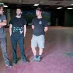 Evan Wood, left, Ryan Lindsay, center, and Jake Ridle are planning to open their Devil's Club Brewery in the old Palace Theater building on Franklin Street. They plan to open by April 2017.