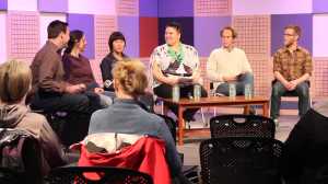 Artists on the Island Institute’s ferry tour speak at 360 North in May.