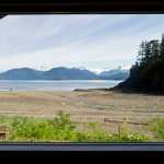The view from the Alaska State Park's new Salamander Cabin on Shelter Island.