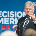 Rev. Franklin Graham, president/CEO of the Billy Graham Evangelistic Association and son of televangelist Billy Graham, holds a prayer rally at Savviko Park on Friday as part of his 50 State "Decision America Tour 2016."