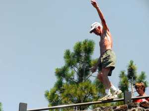 Glenn Frick chaperoning the JDHS Cross Country team trip retreat in Oregon, 2004.